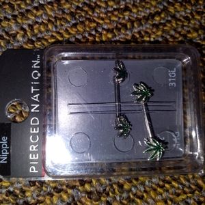 14 Gauge Potleaf Nipple Jewelry